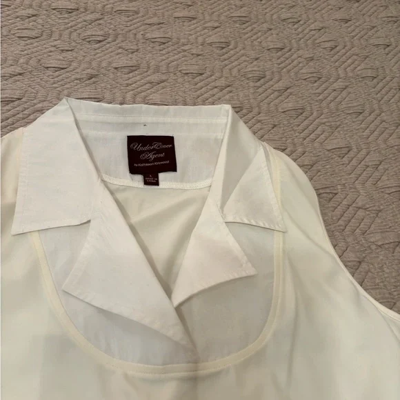 UnderCover Agent Kathleen Kirkwood Illusion Collar Layered Top L - Picture 5 of 5